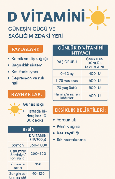 D Vitamini: Güneşin Gücü ve Sağlığımızdaki Yeri